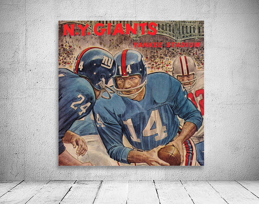 1963 New York Giants Football Program Art by Row One Brand