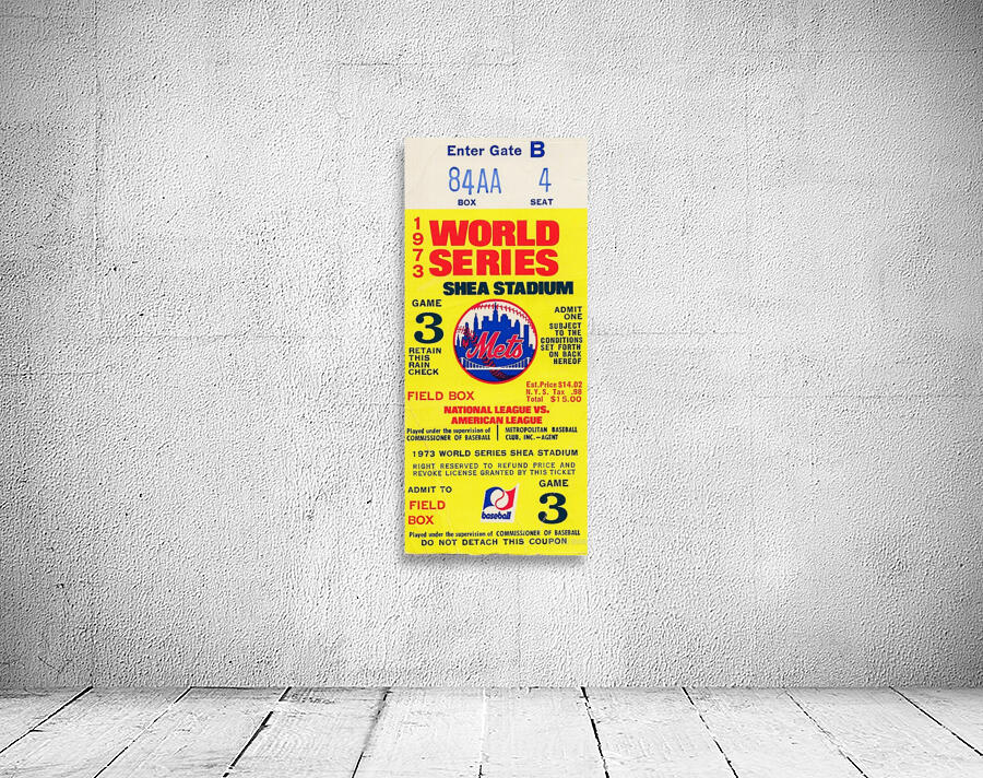 1973 Mets World Series Ticket Wall Art Wall Preview