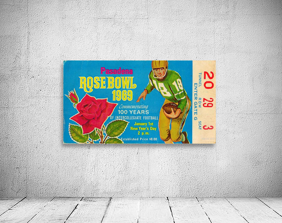 1969 Rose Bowl Ticket Stub Wall Preview