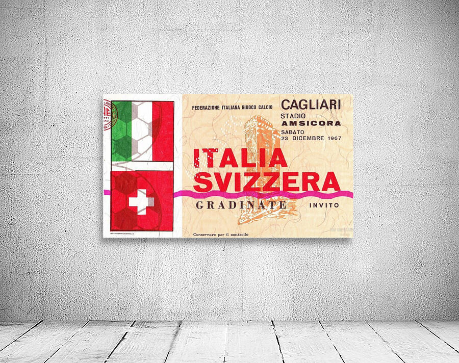 1967_Soccer_Italy vs. Switzerland_Cagliari Stadium_Row One Wall Preview