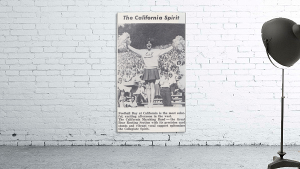 1965 California Spirit College Football Cheerleader Art Vintage Photograph Wall Preview