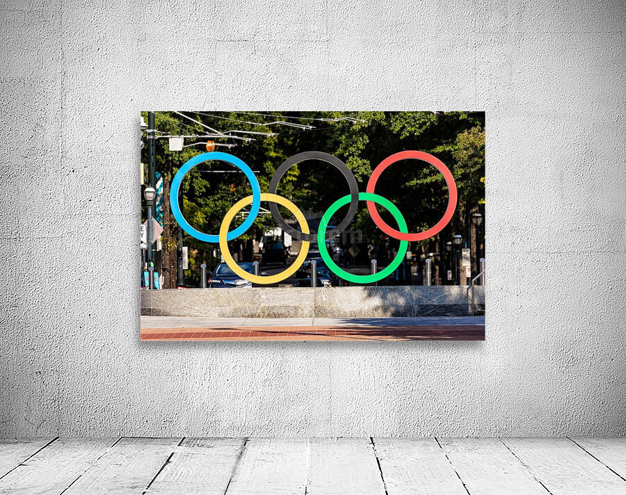 Olympic Rings   The Spectacular at Centennial Park Atlanta 7564 by Sanjeev Singhal