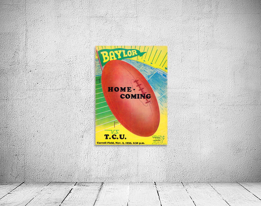 1935 Baylor Bears vs. TCU Horned Frogs Cover Art Wall Preview