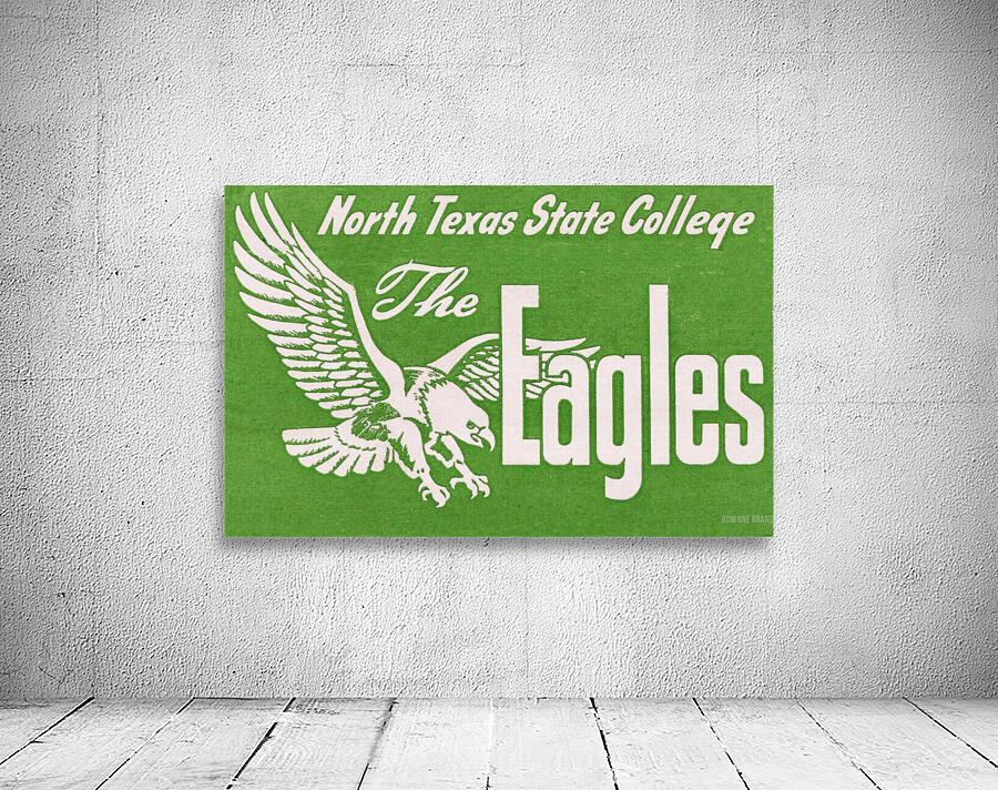 north texas state college unt eagles vintage poster college art collection Wall Preview