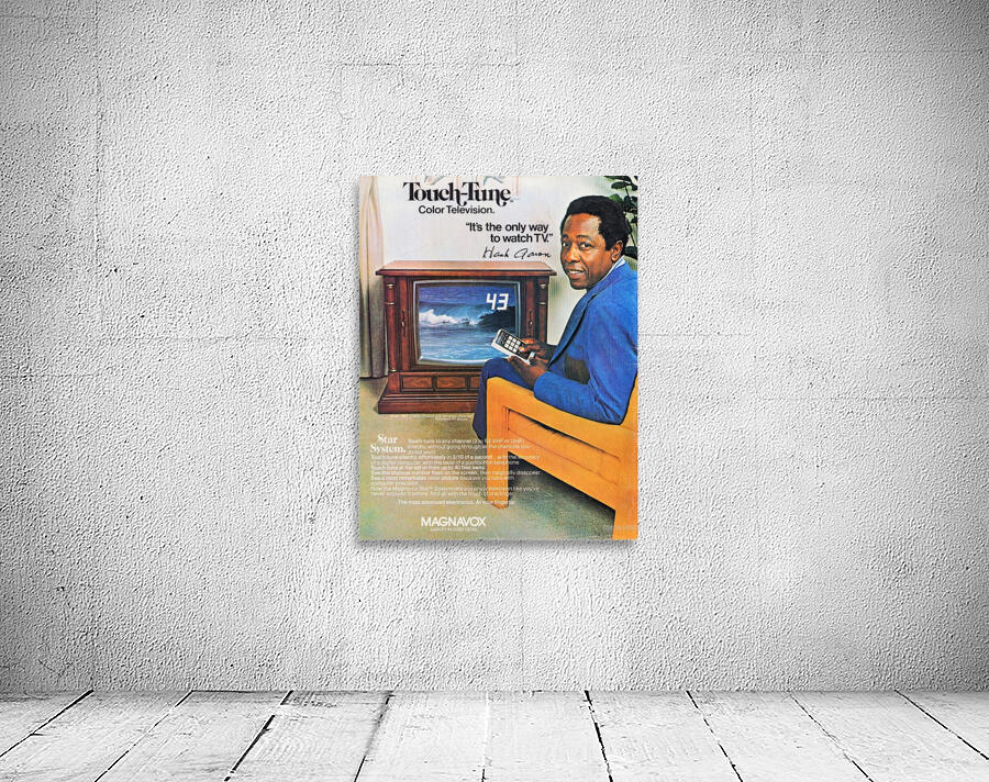 1976 Magnavox Television Hank Aaron Ad Wall Preview