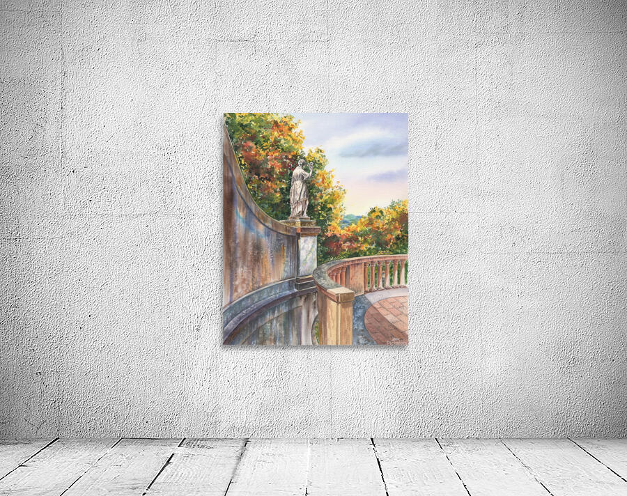 Boboli Gardens Florence Italy Watercolor by Irina Sztukowski
