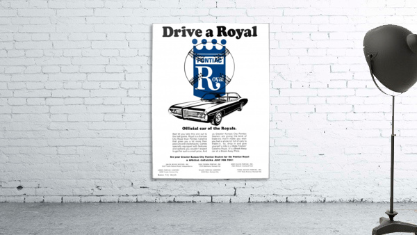 pontiac car ad kansas city royals poster Wall Preview