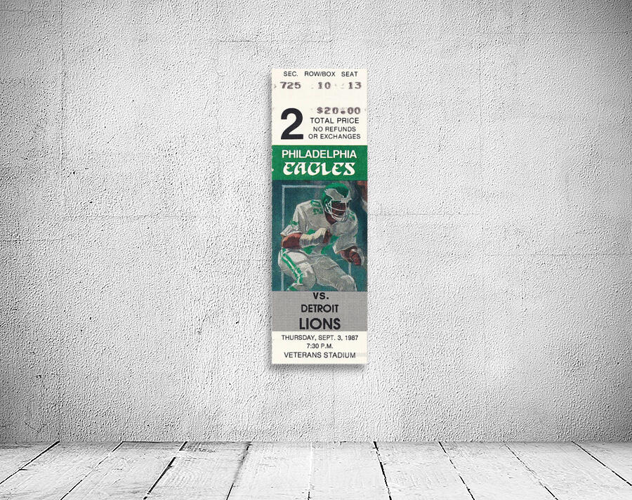Philadelphia Eagles Ticket Stub Art Wall Preview