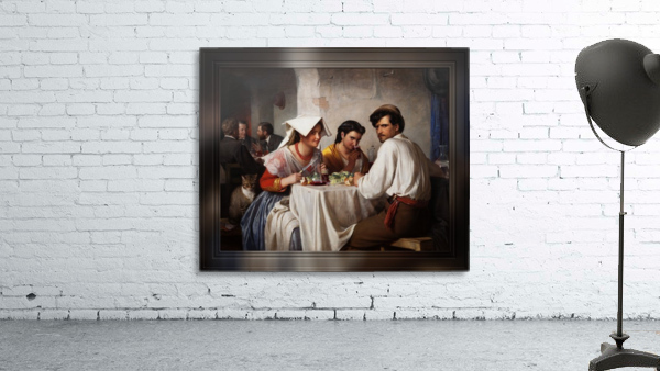 In a Roman Osteria by Carl Heinrich Bloch Classical Art Old Masters Reproduction Wall Preview