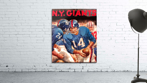 1963 New York Giants Football Art Print by Row One Brand