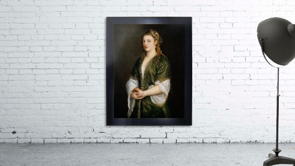 Portrait Of A Lady by Tiziano Vecellio Titian Old Masters Reproduction Wall Preview
