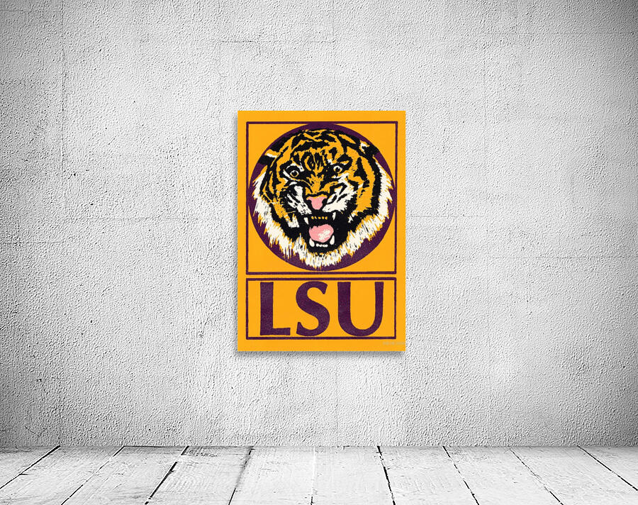 LSU Tigers Retro Eighties Art Print  Wall Preview