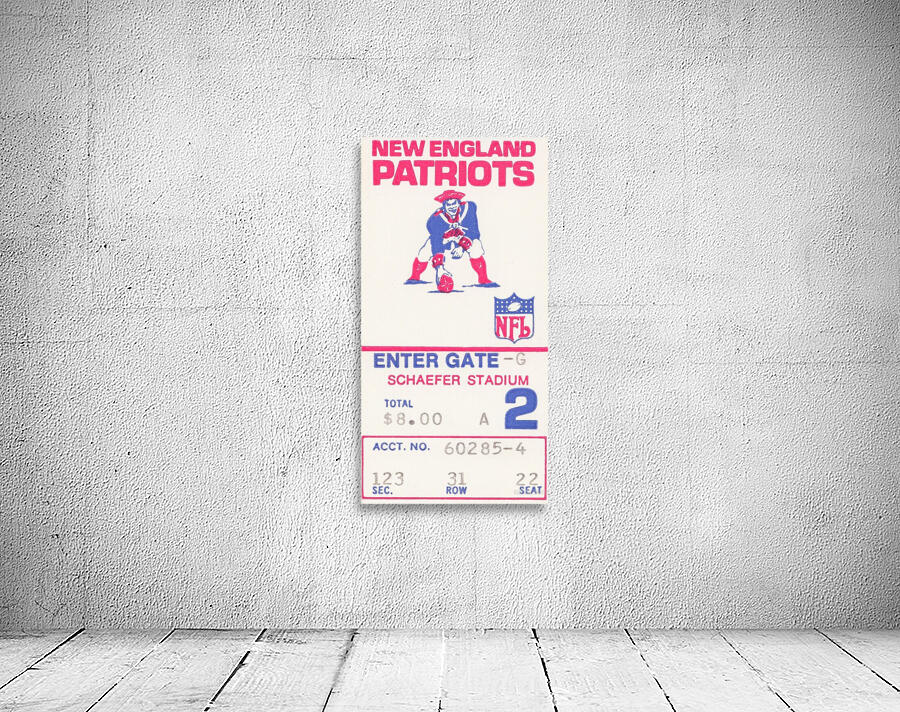 1972 new england patriots schaefer stadium art Wall Preview