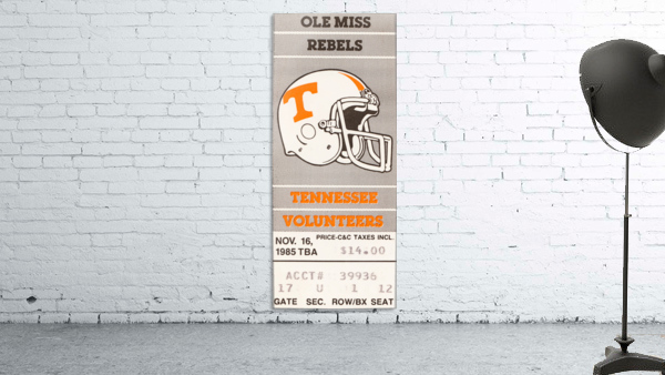 1985 tennessee vols ole miss rebels ticket art knoxville Wall Preview