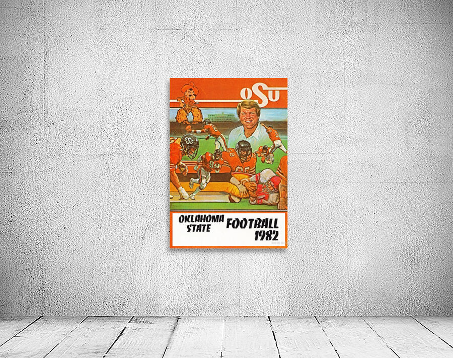 1982 Oklahoma State Football Jimmy Johnson Poster Wall Preview