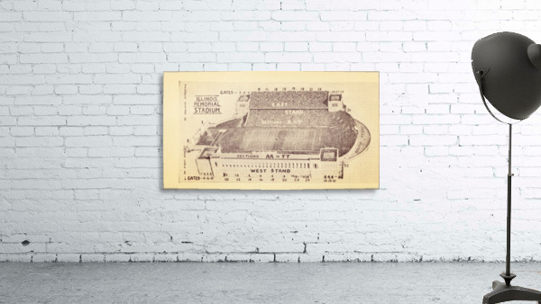 1933 Illinois Memorial Stadium Map Wall Art Wall Preview