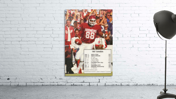 1987 oklahoma sooners football schedule poster Wall Preview