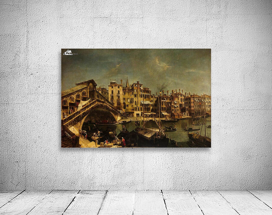 The Rialto Bridge from the Riva del Vin by Michele Marieschi