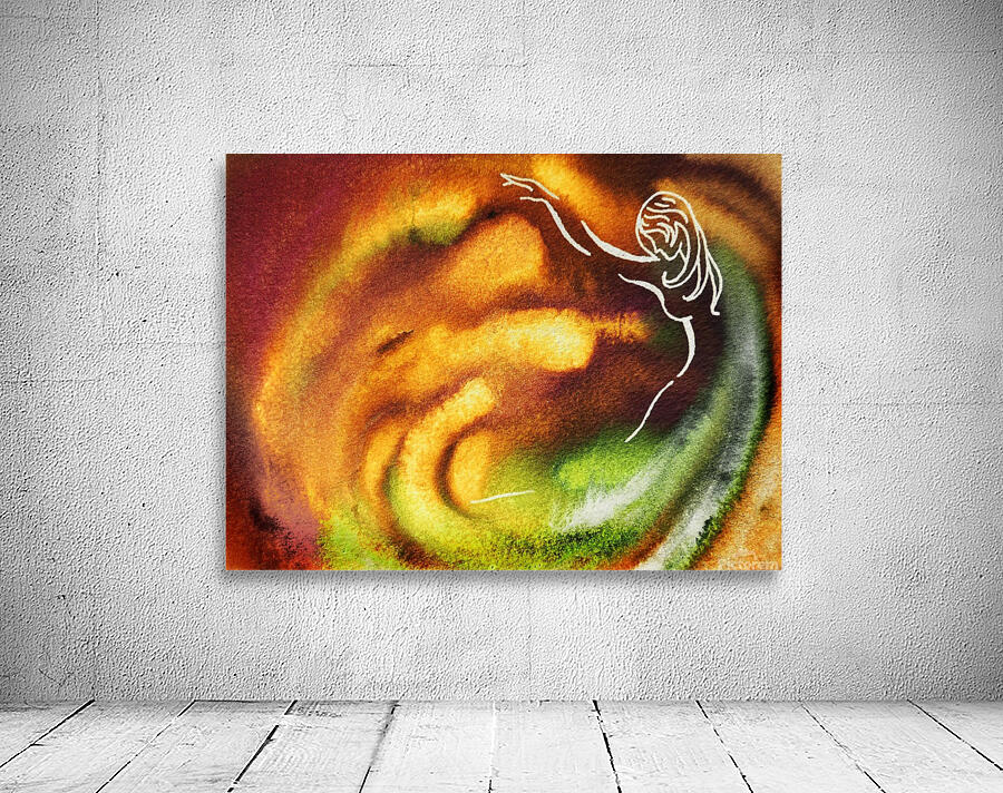 Gorgeous Dance Of Autumn Vortex Abstract Watercolor  by Irina Sztukowski