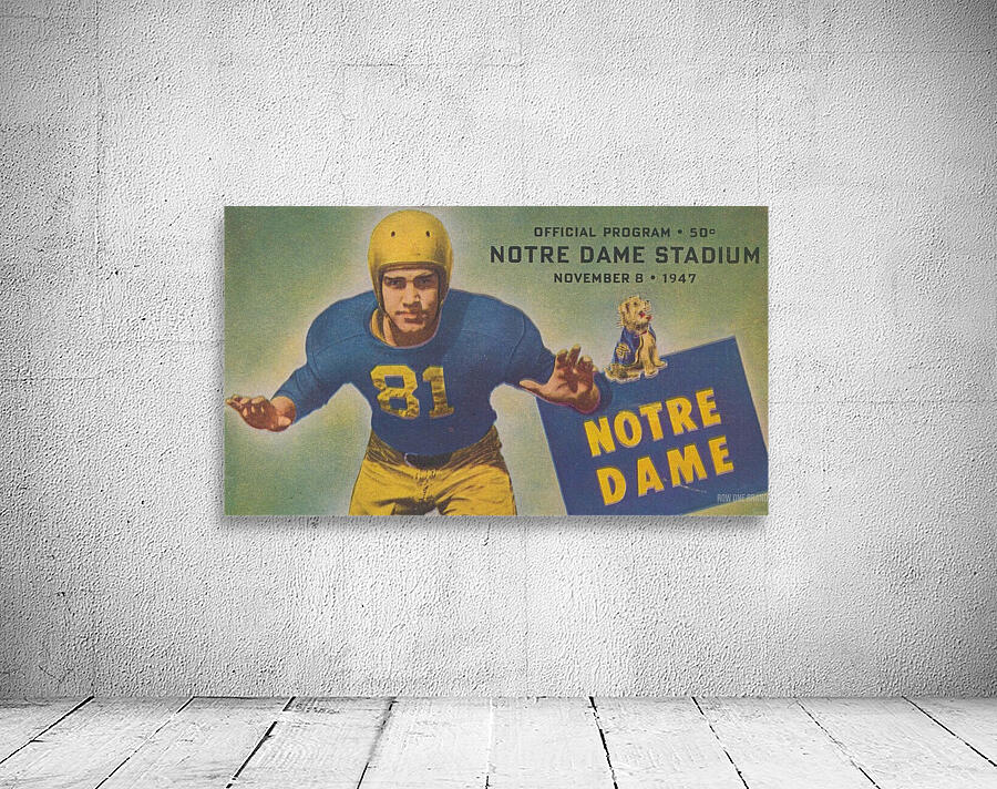 1947 Notre Dame Football Art Wall Preview