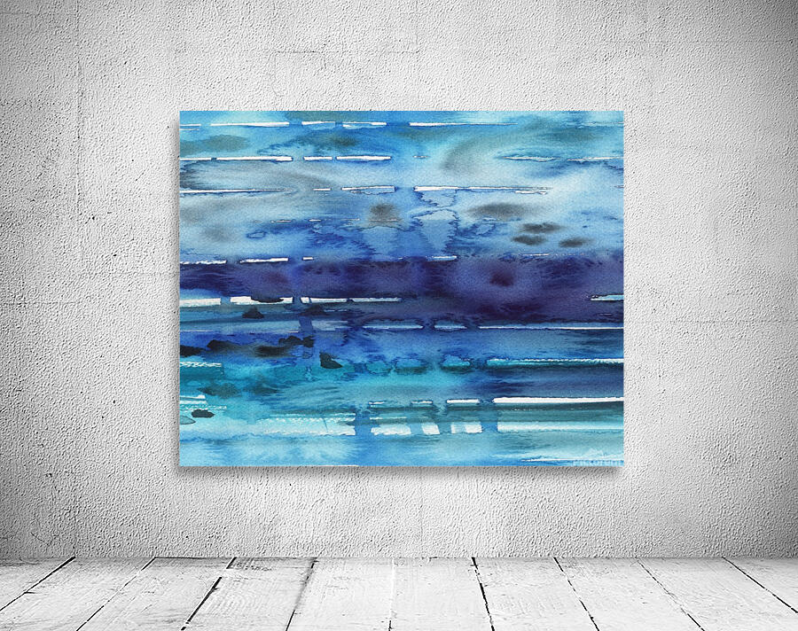 Abstract Blue Seascape Waves And Reflections by Irina Sztukowski