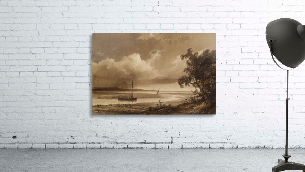 Riverscape with Boats Wall Preview