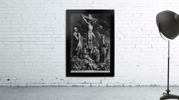 Christ on the Cross with Mary and Johannes by Engraver Schelte Adamsz Bolswert Old Masters Classical Fine Art Reproduction Wall Preview