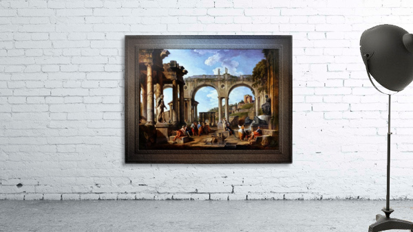 A Capriccio Of Roman Ruins and the Arch of Constantine by Giovanni Paolo Pannini Old Masters Classical Art Reproduction Wall Preview