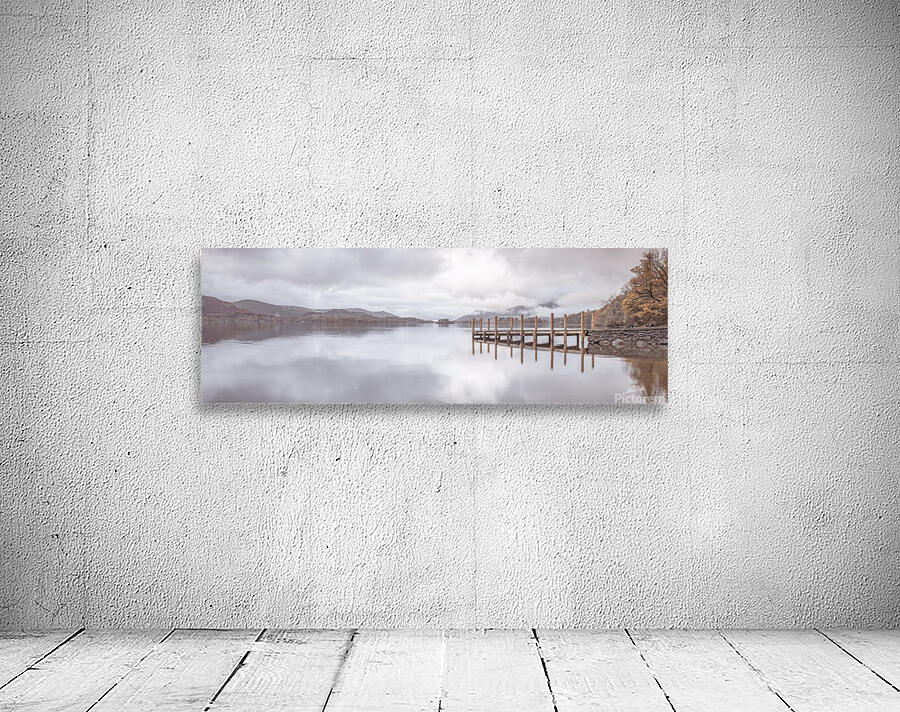 Wooden pier on the lake Wall Preview