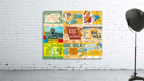 USC Trojans Football Ticket Stub Collage Wall Preview