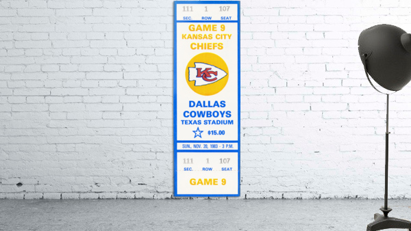 1983 Dallas Cowboys vs. Kansas City Wall Preview