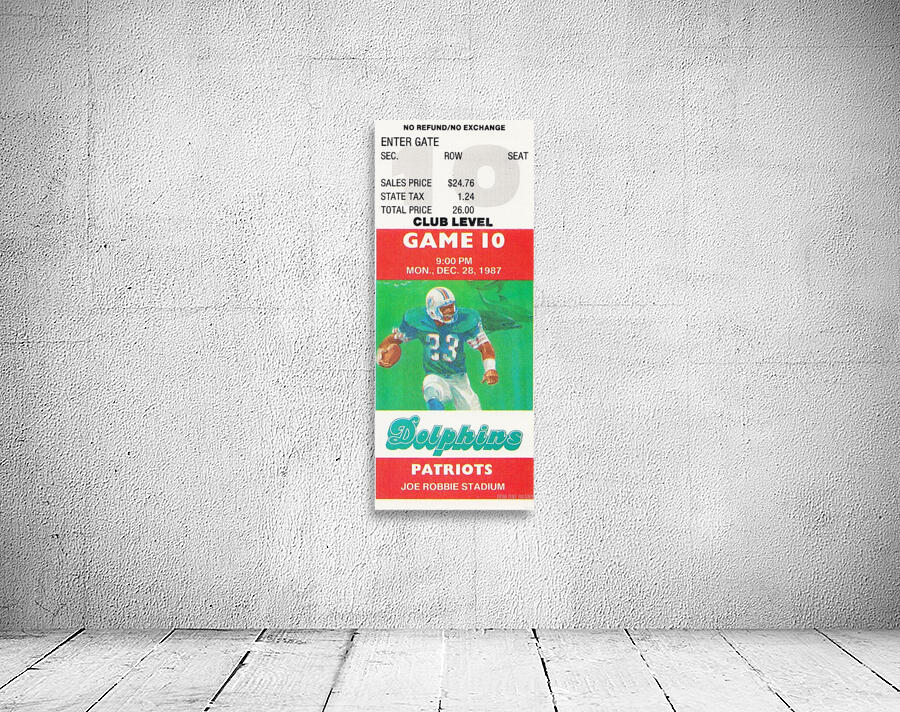 1987 Miami Dolphins vs. New England Wall Preview