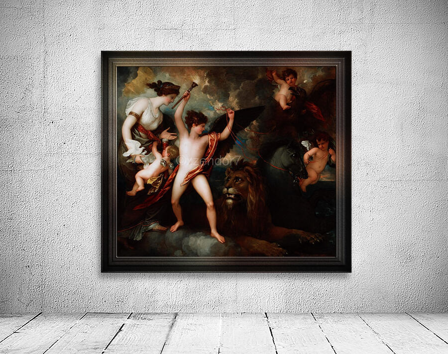 Omnia Vincit Amor by Benjamin West Old Masters Classical Fine Art Reproduction Wall Preview