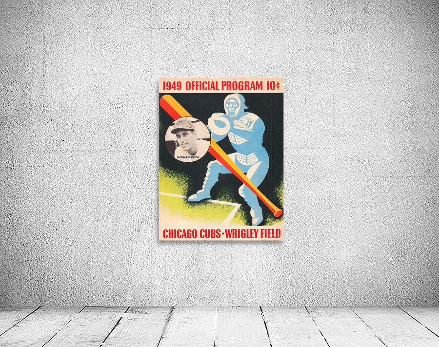 1949 Chicago Cubs Program Art Wall Preview