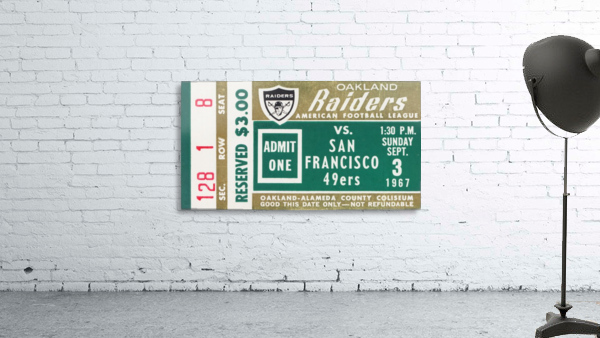 1967 Oakland Raiders vs. San Francisco 49ers Wall Preview