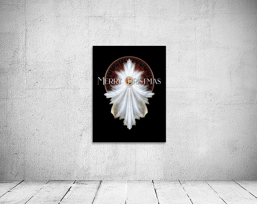 Angel Wings Snowflake Merry Christmas TW Fractal Art Wall Preview