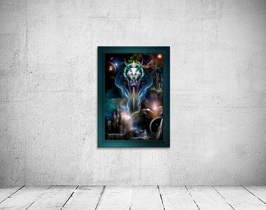 Thera Queen Of The Galaxy Fractal Art Fantasy Portrait Wall Preview
