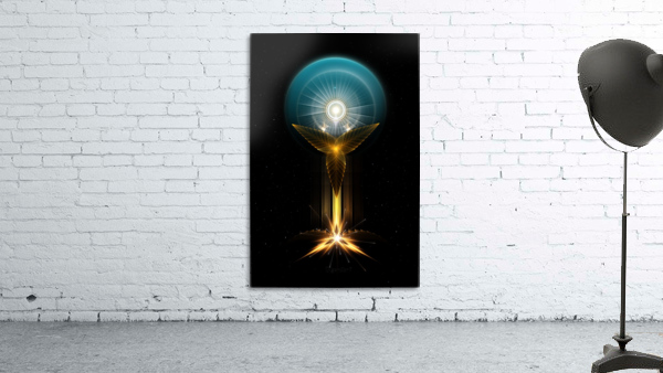 The Light Of Hope On Golden Wings Fractal Art Wall Preview