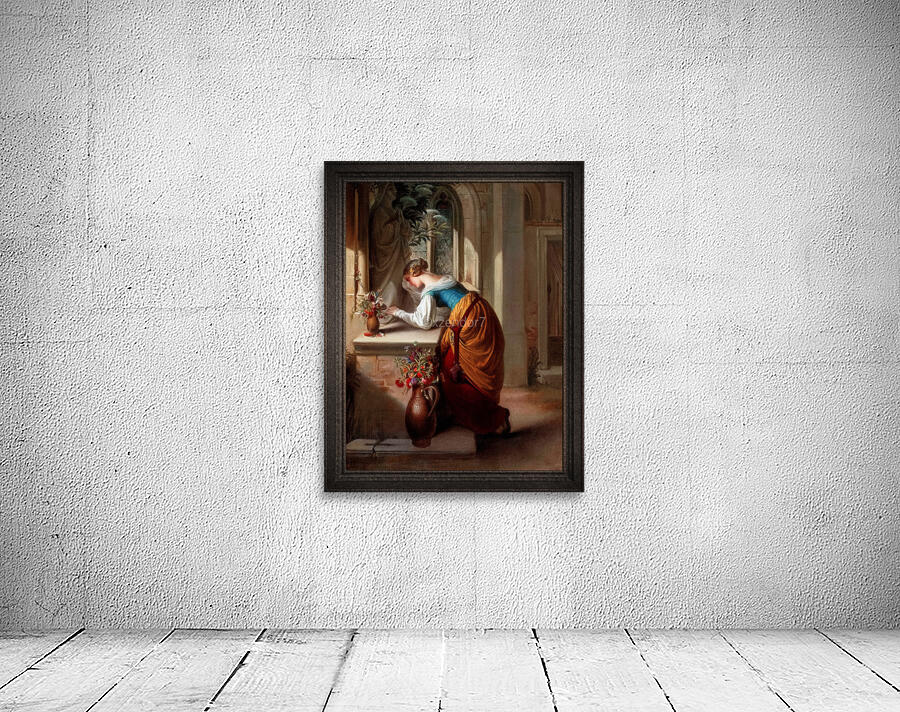 Gretchen vor der Statue der Heiligen Maria by Adam Vogler Classical Art Old Masters Reproduction Wall Preview