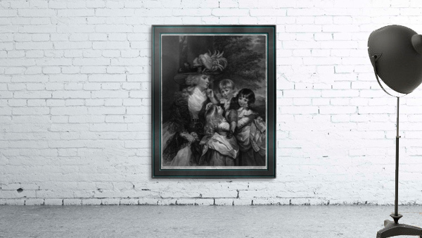 Lady Smith and her Children by Engraver Francesco Bartolozzi Fine Art Old Masters Reproduction Wall Preview