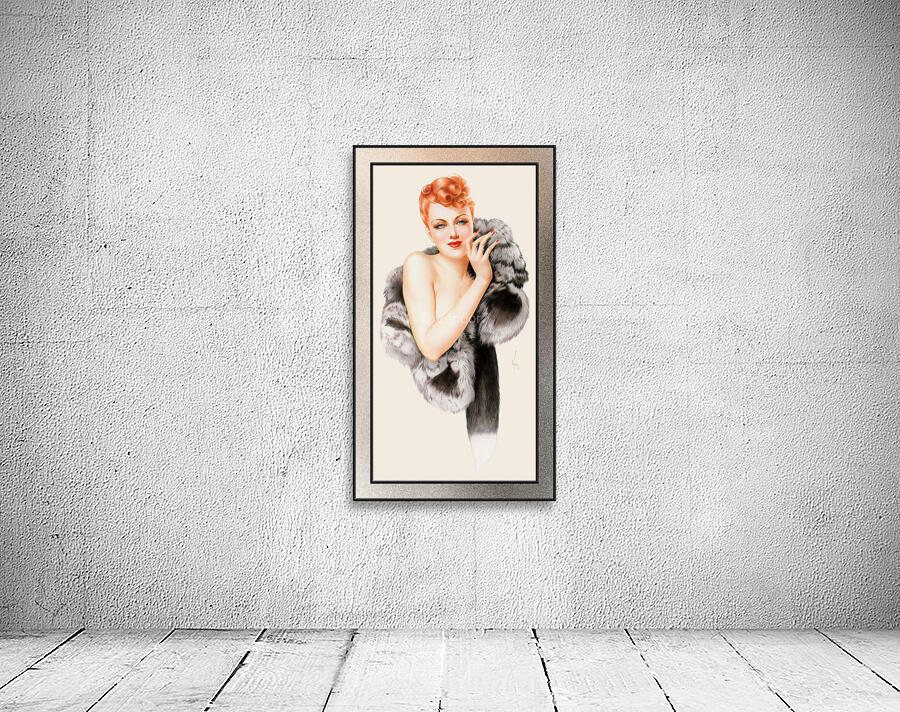 Fox by Alberto Vargas Pin-Up Girl Vintage Art by xzendor7 Wall Art