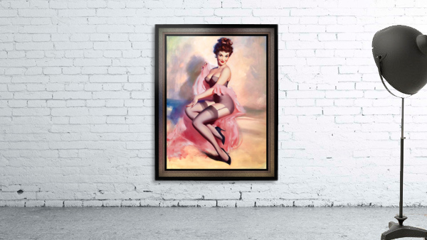 Lingerie Pin-up Girl by Bill Medcalf Pin-Up Girl Vintage Artwork by xzendor7