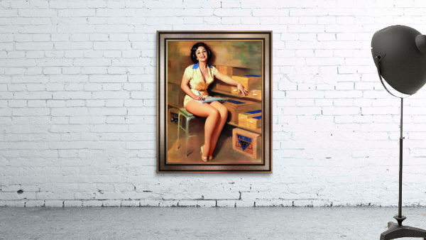 Victor Gaskets Pin-up Girl by Bill Medcalf Pin-Up Girl Vintage Artwork Wall Preview