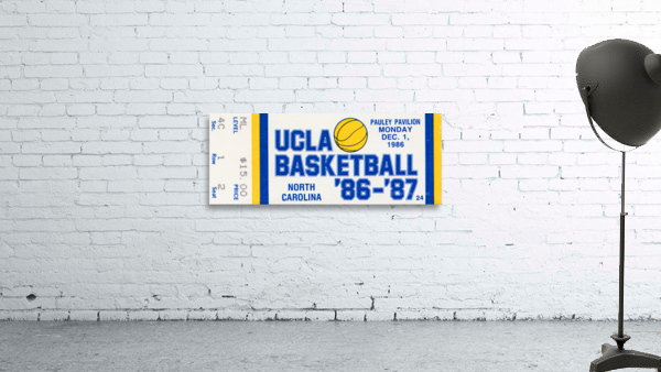 1986 UCLA vs. North Carolina Basketball Ticket Canvas Wall Preview