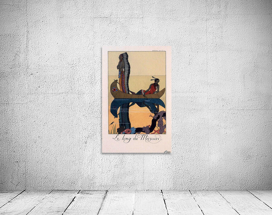The length of the Missouri river by VINTAGE POSTER