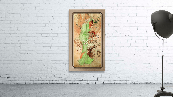 Winter In A Green Cape by Alphonse Mucha Vintage Old Masters Art Nouveau Reproduction Wall Preview