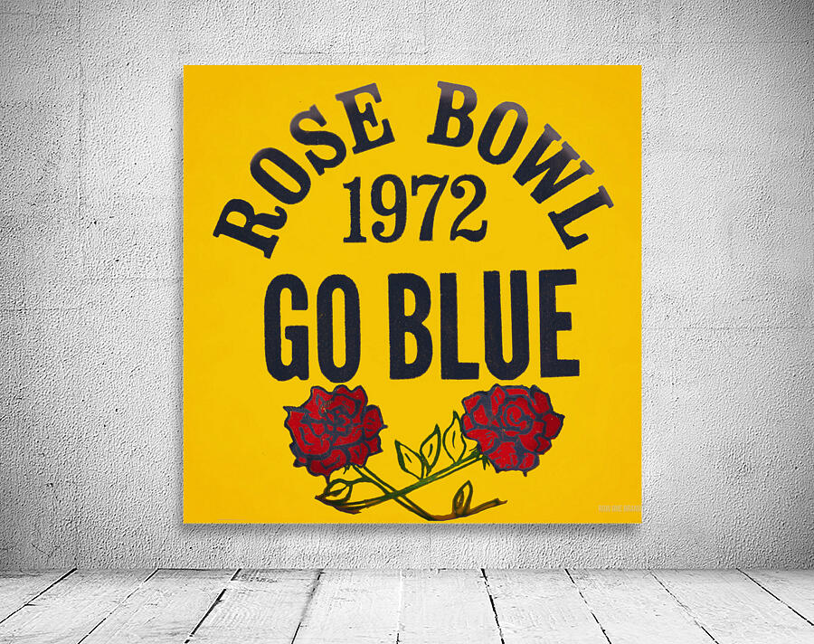 1972 Rose Bowl Go Blue Art Wall Preview