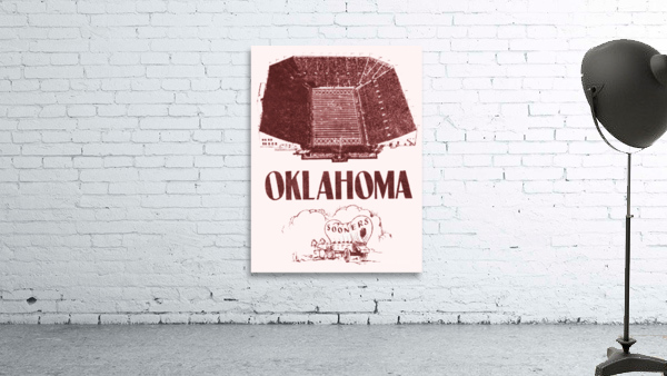 1952 Oklahoma Sooners Vintage Football Art Wall Preview