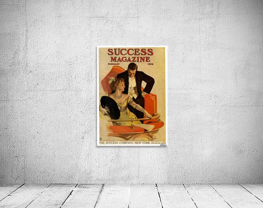 Success Magazine Cover February 1908 by VINTAGE POSTER Wall Art