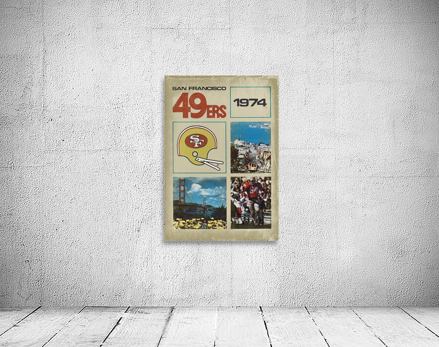 1974 San Francisco 49ers Retro Football Poster Wall Preview